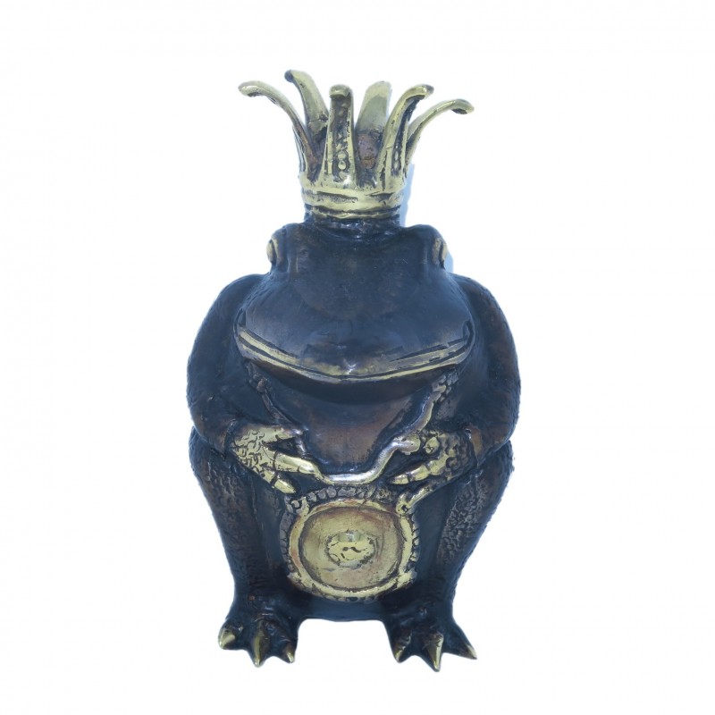 KING FROG SMALL - BRONZE STATUES